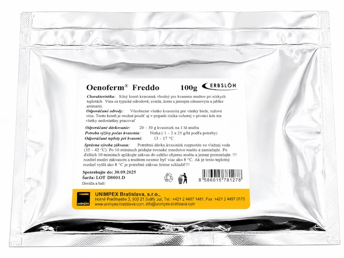 Oenoferm Freddo 100 g - chladnomilné vínne kvasinky