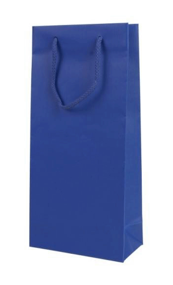Darčeková taška na víno na 2 fľaše (modrá)