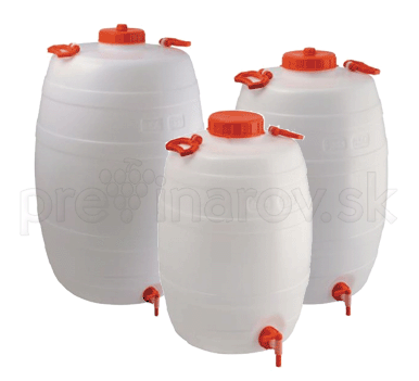 Plastové nádoby s výpustným ventilom 25 - 100 l