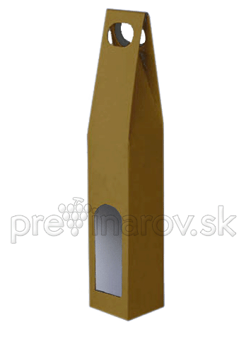 Darčekový obal na víno na 1 fľašu (hnedý)