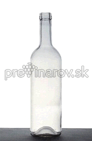 Fľaša Bordo -  0,75 l číra